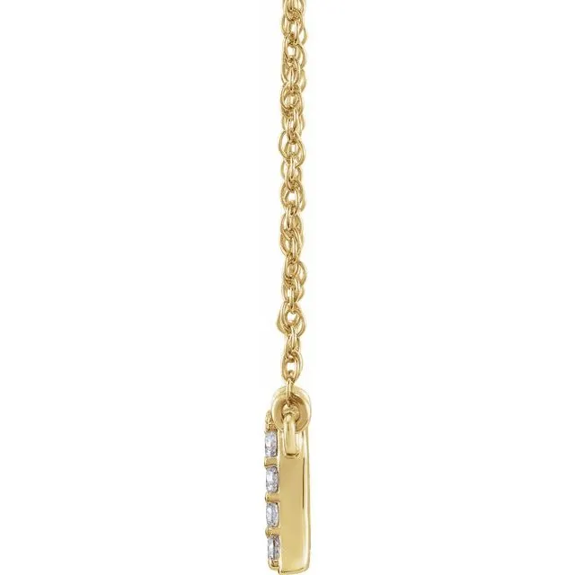 Diamond Lowercase Initial Necklace