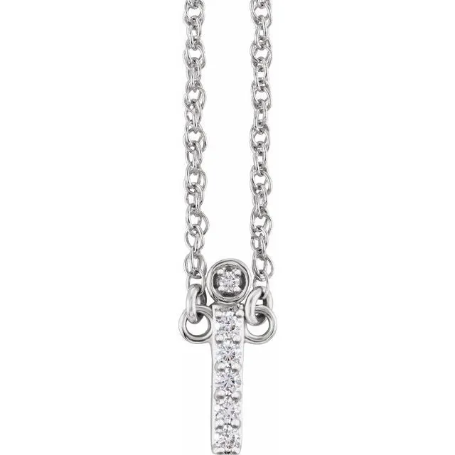 Diamond Lowercase Initial Necklace