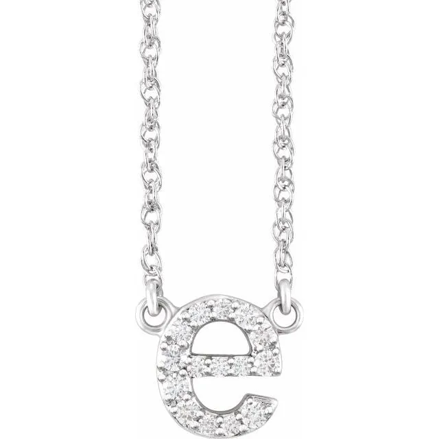 Diamond Lowercase Initial Necklace