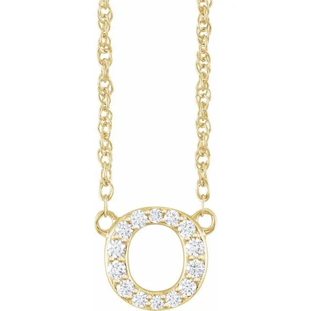 Diamond Lowercase Initial Necklace
