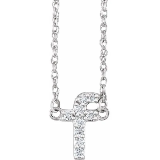 Diamond Lowercase Initial Necklace