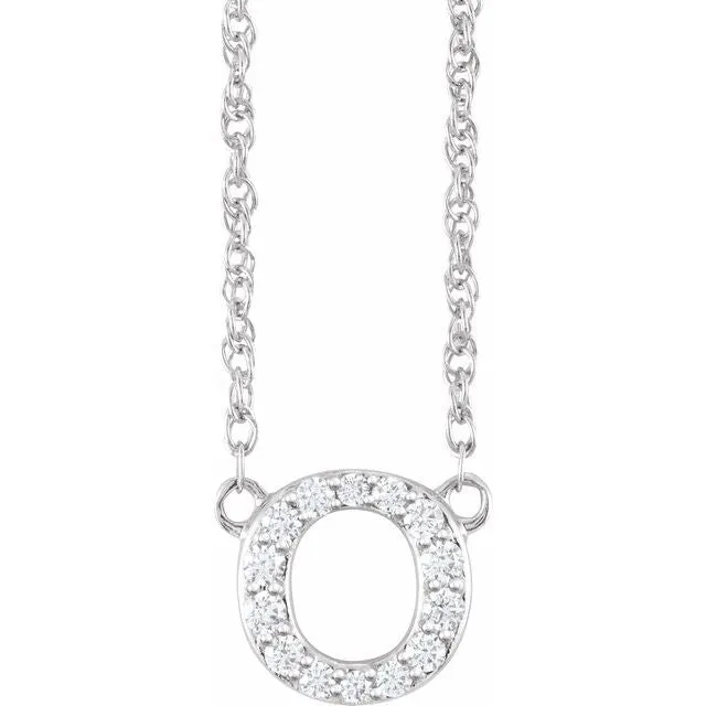 Diamond Lowercase Initial Necklace