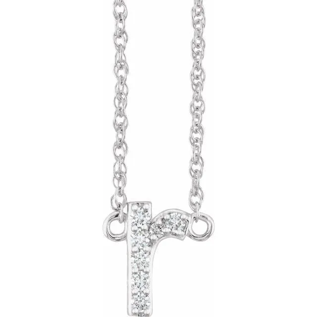 Diamond Lowercase Initial Necklace