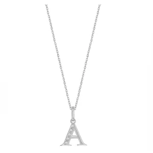 Diamond Seriff Initial Necklace