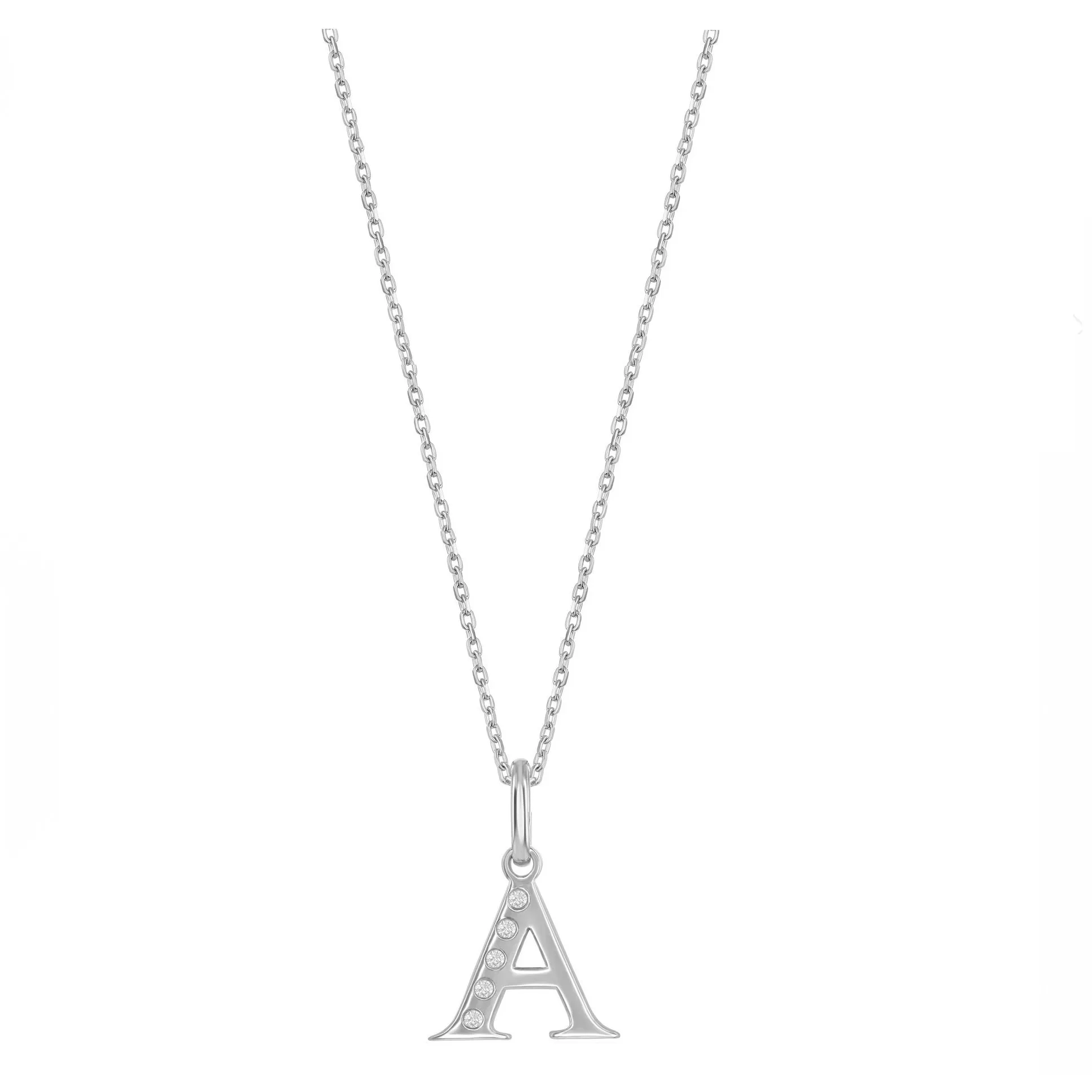 Diamond Seriff Initial Necklace