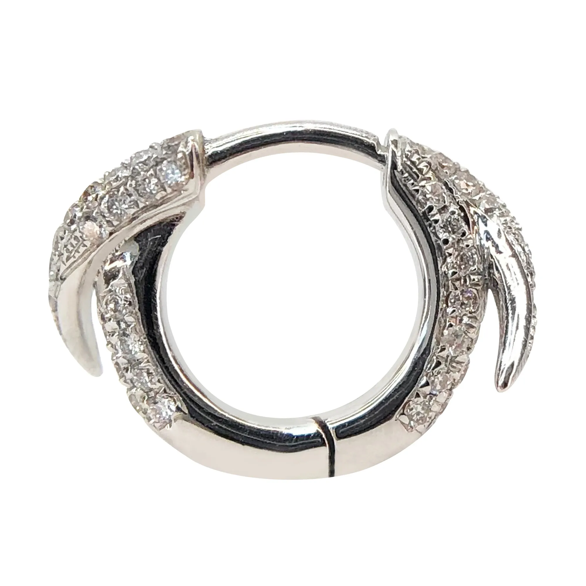 Diamond Spike Hoop Earrings