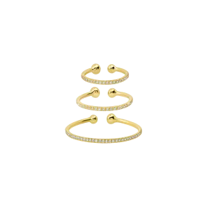 Disc Ear Cuff with White Pavé Diamonds