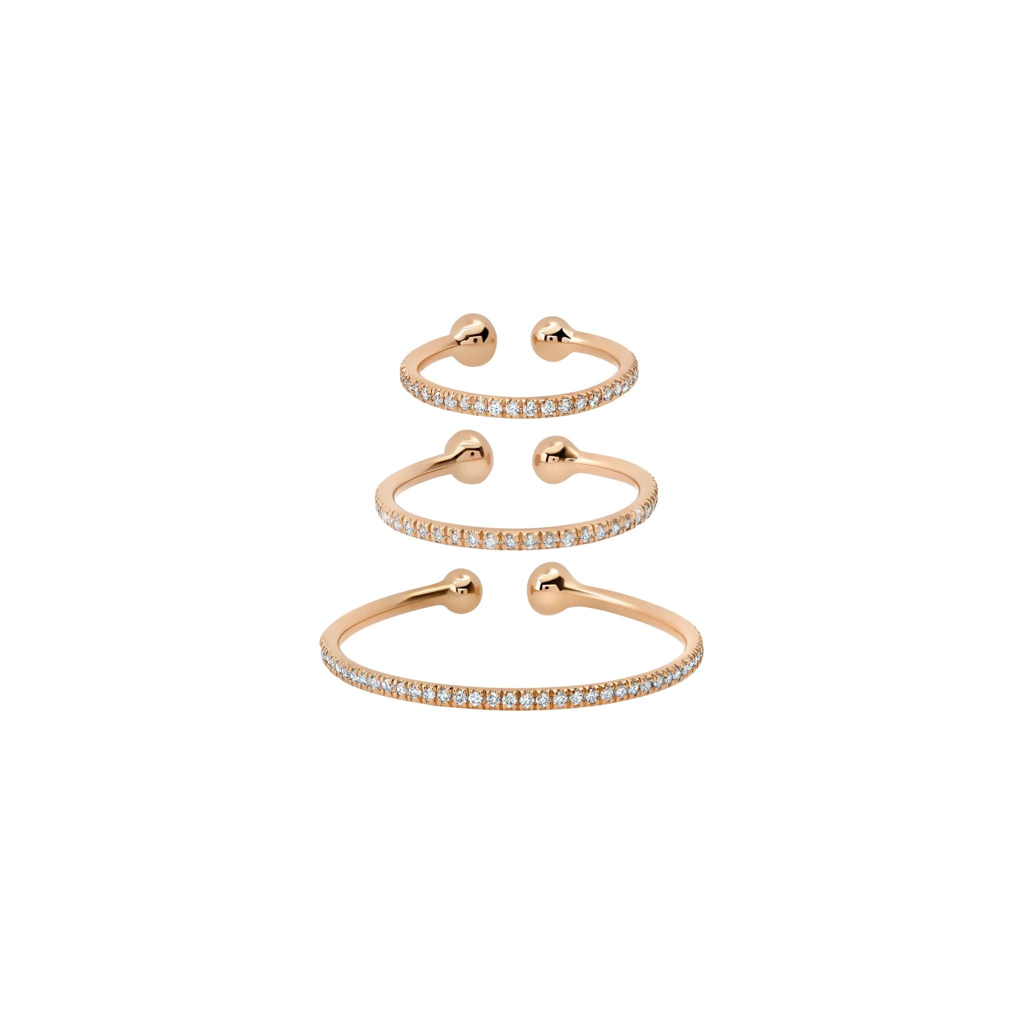 Disc Ear Cuff with White Pavé Diamonds