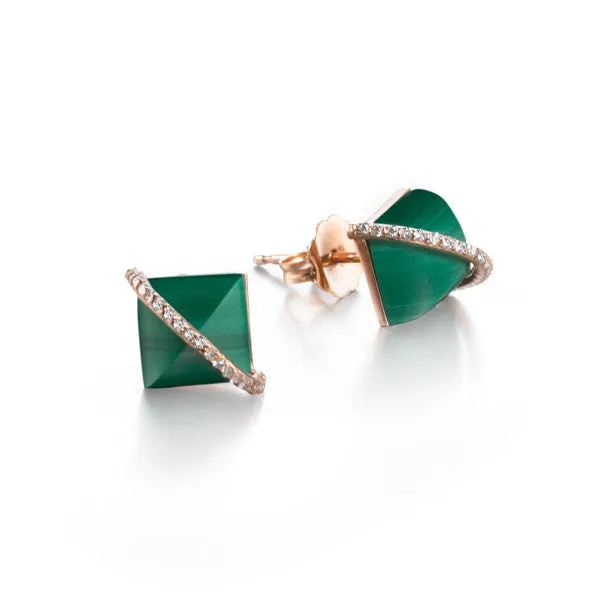 District Diamond Pyramid Earrings | more options