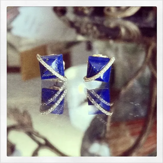 District Diamond Pyramid Earrings | more options