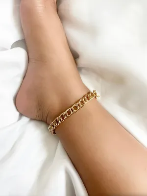 Double Link Cuban Anklet