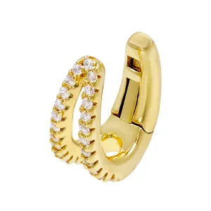 Double Pavé Hinge Ear Cuff