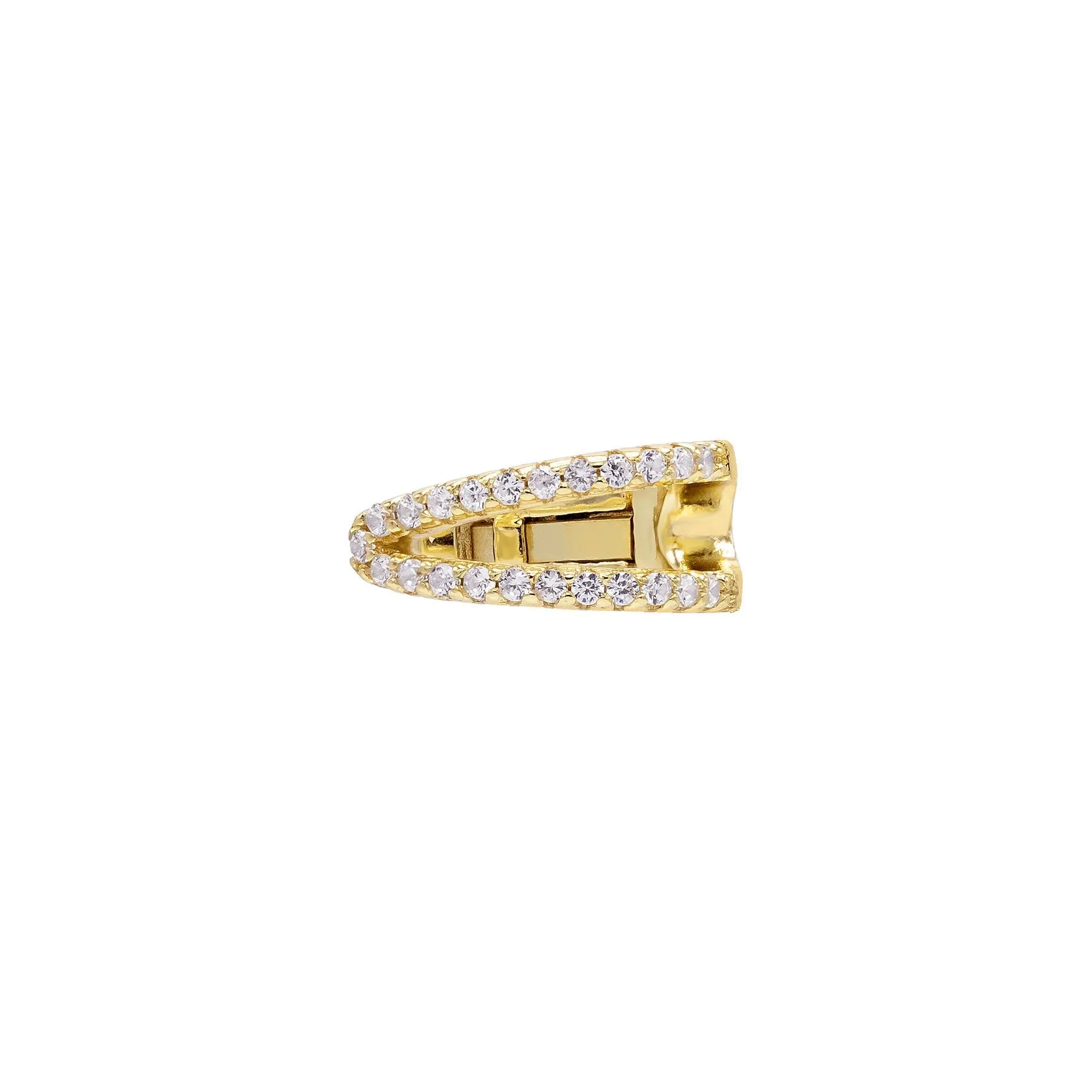 Double Pavé Hinge Ear Cuff