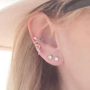 Ear Cuff Snake in Sterling Silver (no piercing needed)