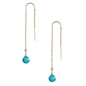 Ear Threaders in Turquoise