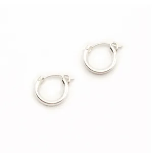 Earring Hoop Sterling Silver Plain