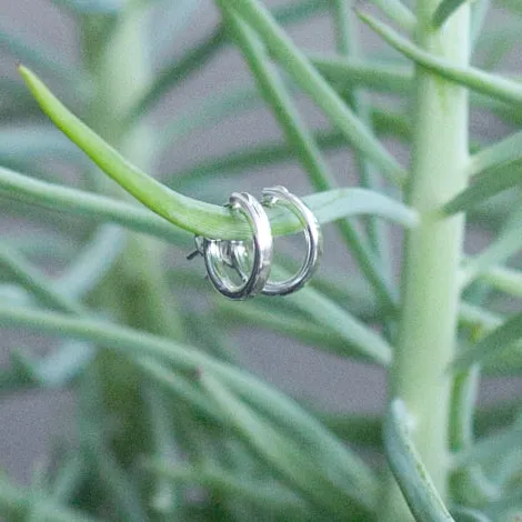 Earring Hoop Sterling Silver Plain