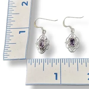 Earrings Amethyst Celtic Sterling Silver
