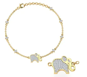Elephant Sterling Silver Anklet