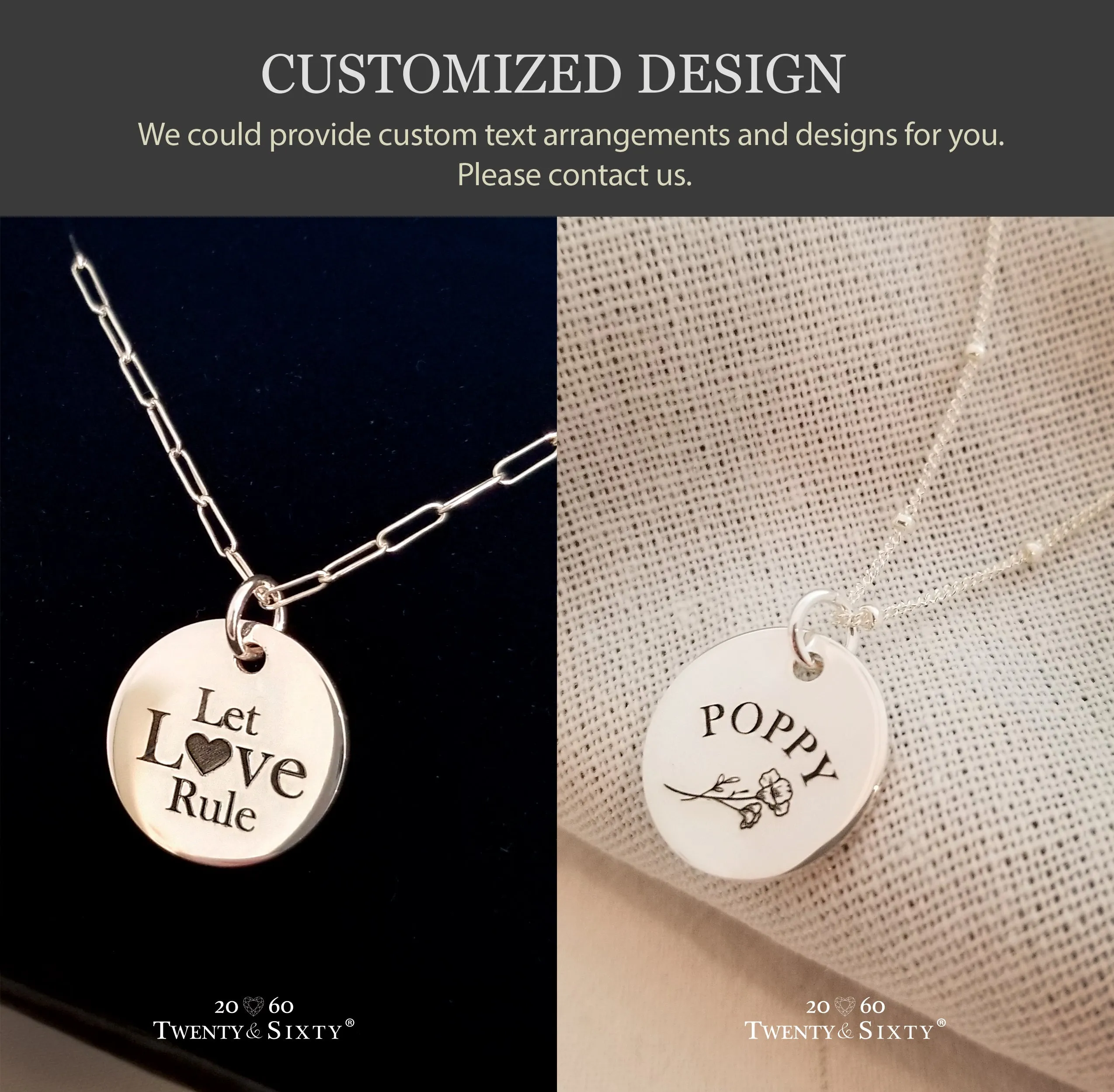 Ellie Sterling Silver Birth Flower Personalized Necklace