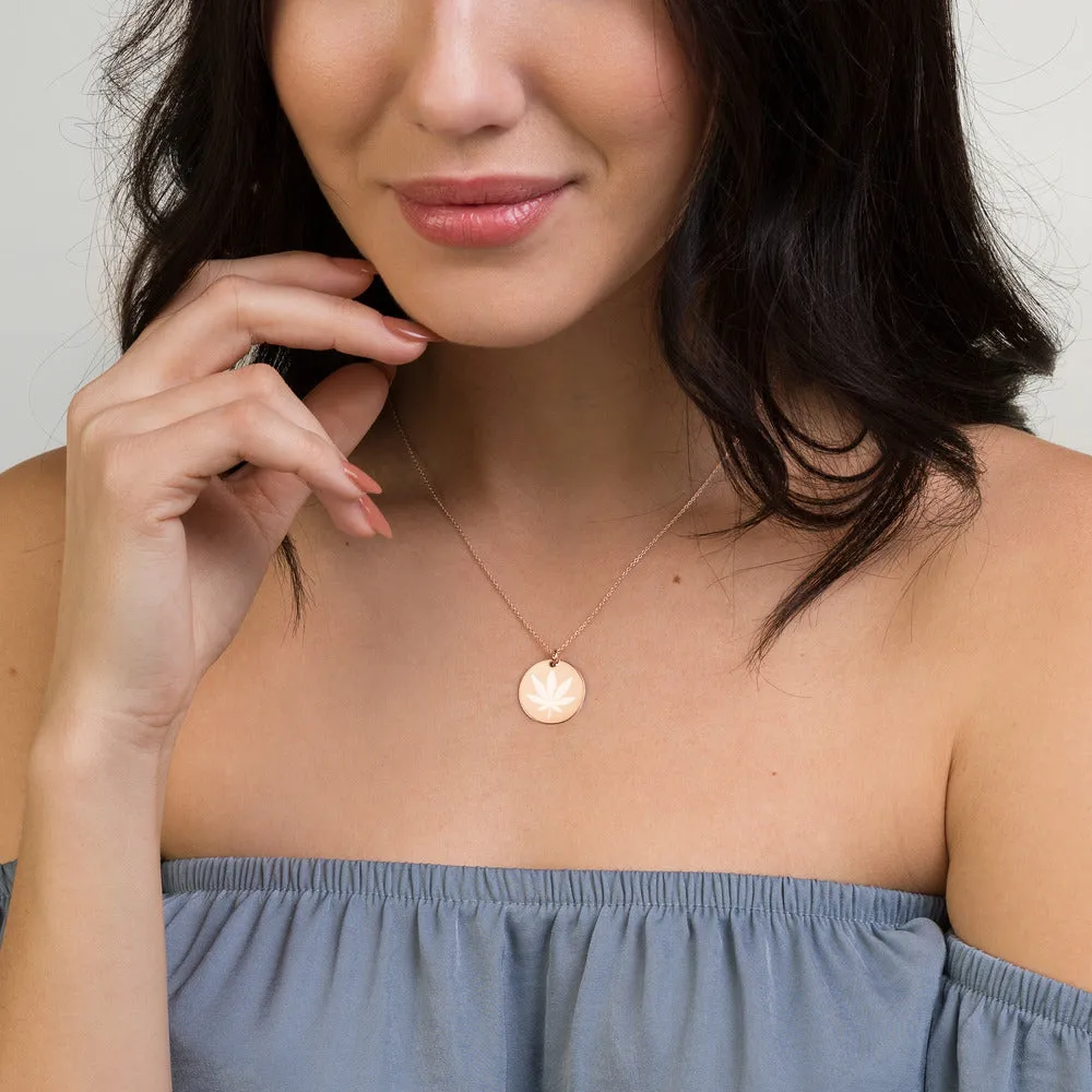 Engraved Disc Necklace