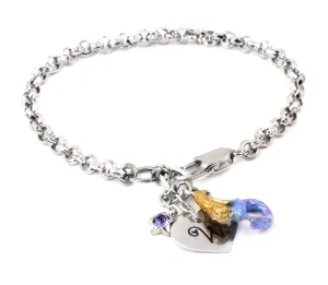 Engraved Mermaid Bracelet with Personalized Initial
