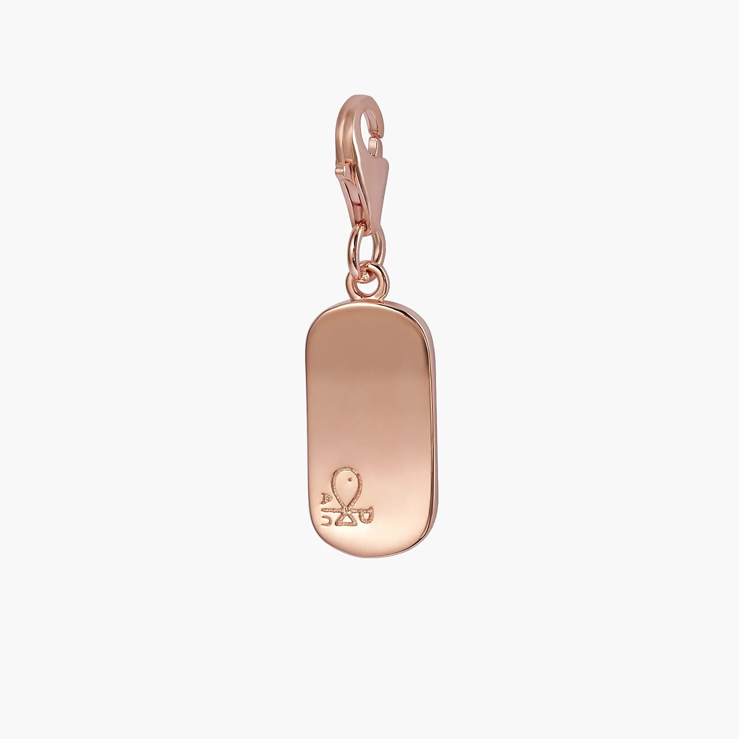 Engraved Rectangle Charm Pendant