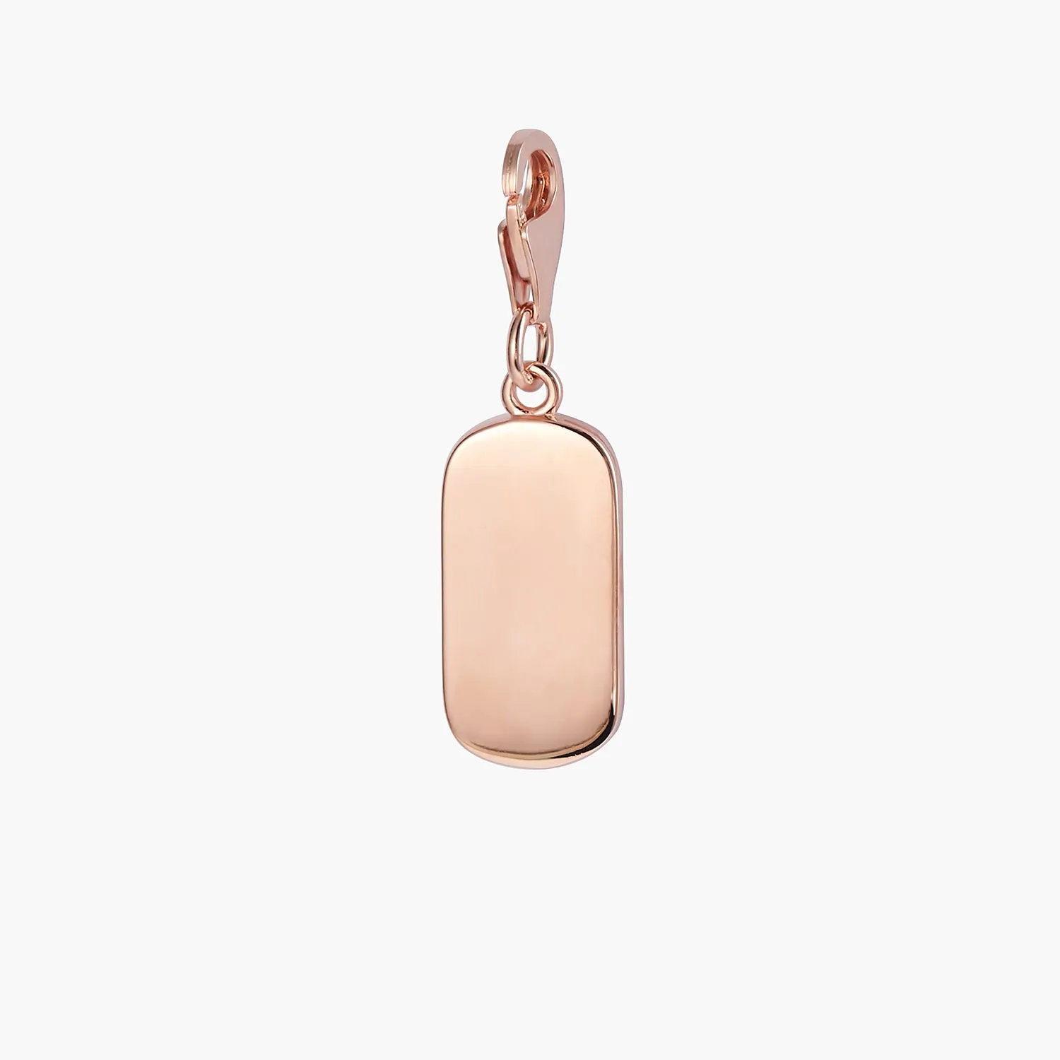 Engraved Rectangle Charm Pendant