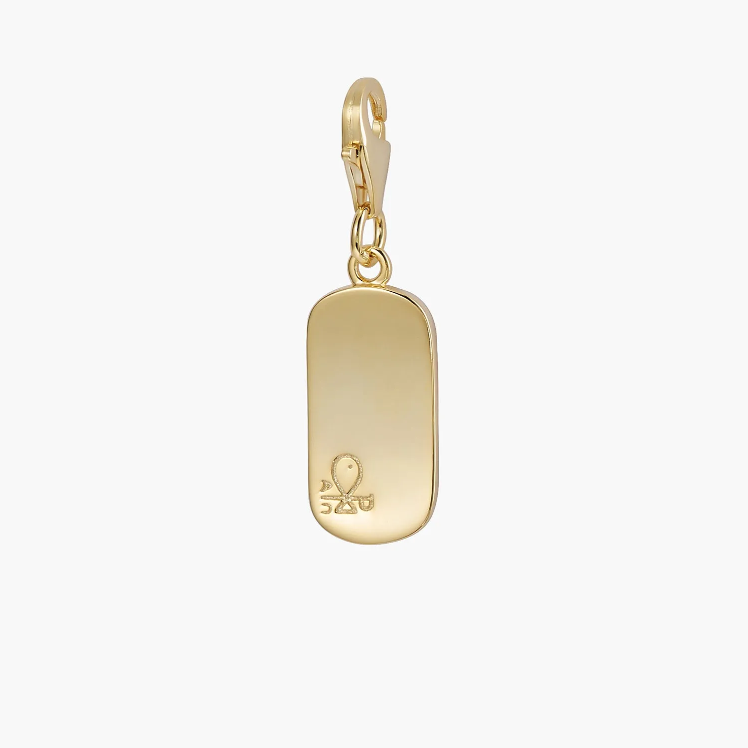 Engraved Rectangle Charm Pendant