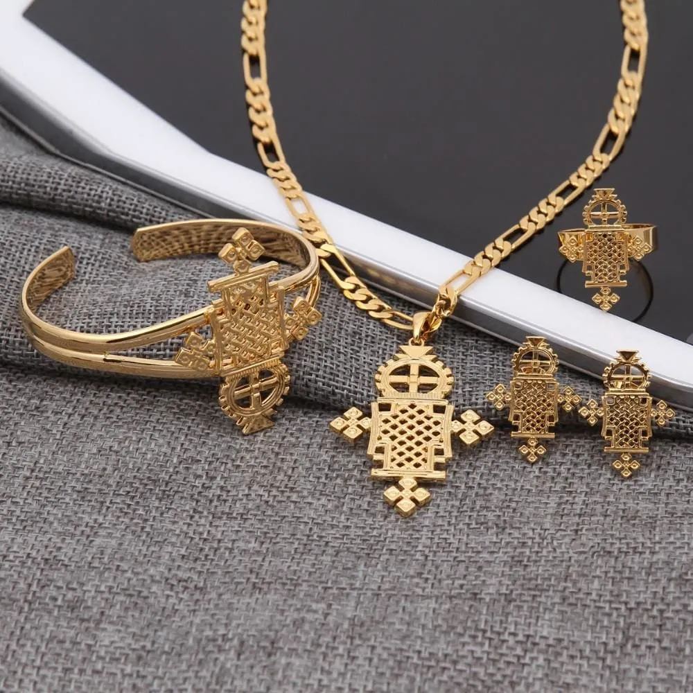 Ethiopian Cross Jewelry Sets