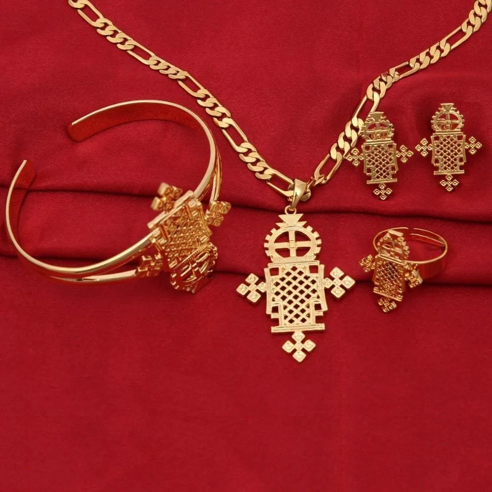 Ethiopian Cross Jewelry Sets