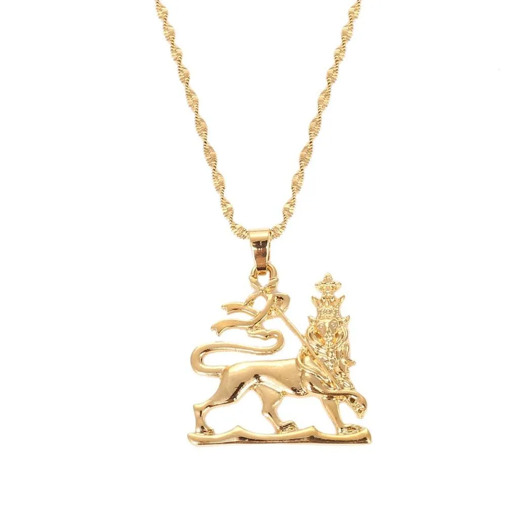 Ethiopian Lion Pendant Necklaces