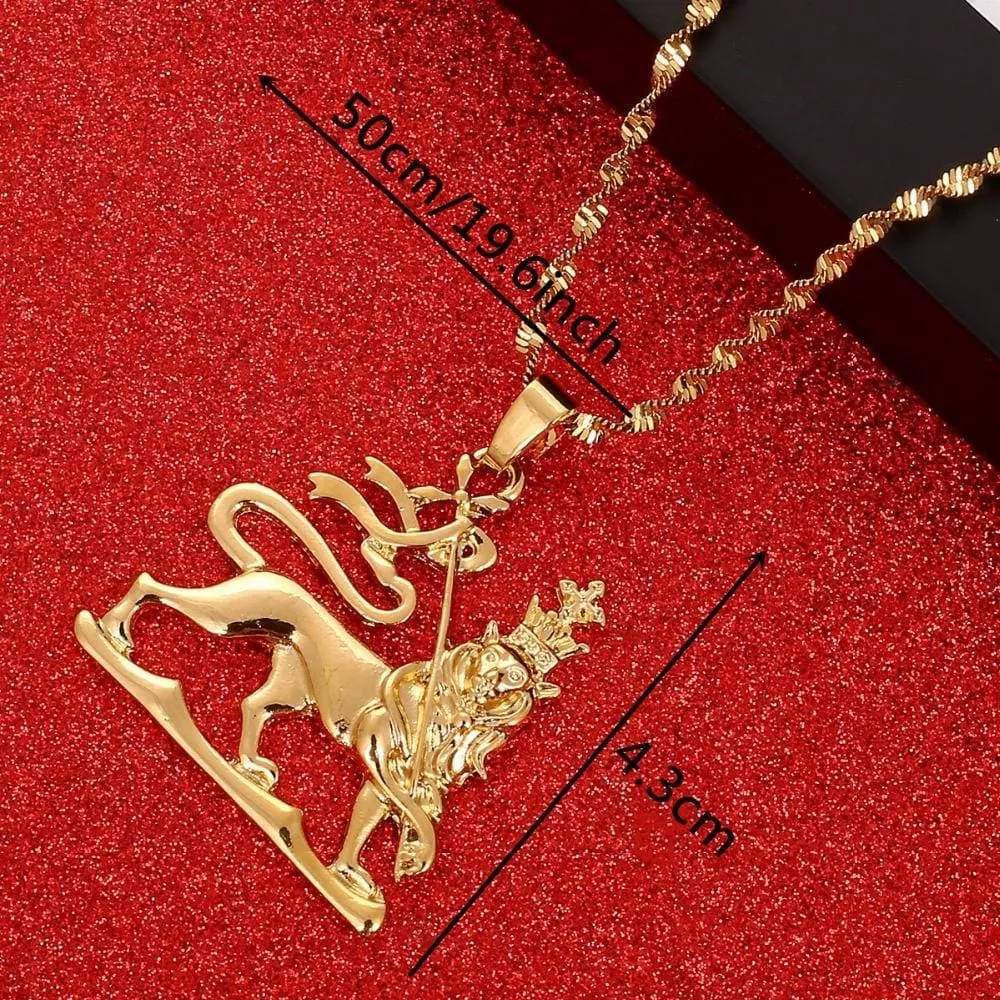 Ethiopian Lion Pendant Necklaces