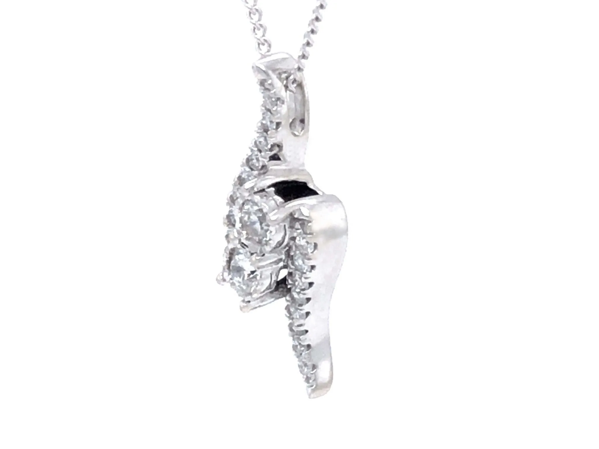 Ever Us Two-Stone Diamond Pendant in 14k White Gold