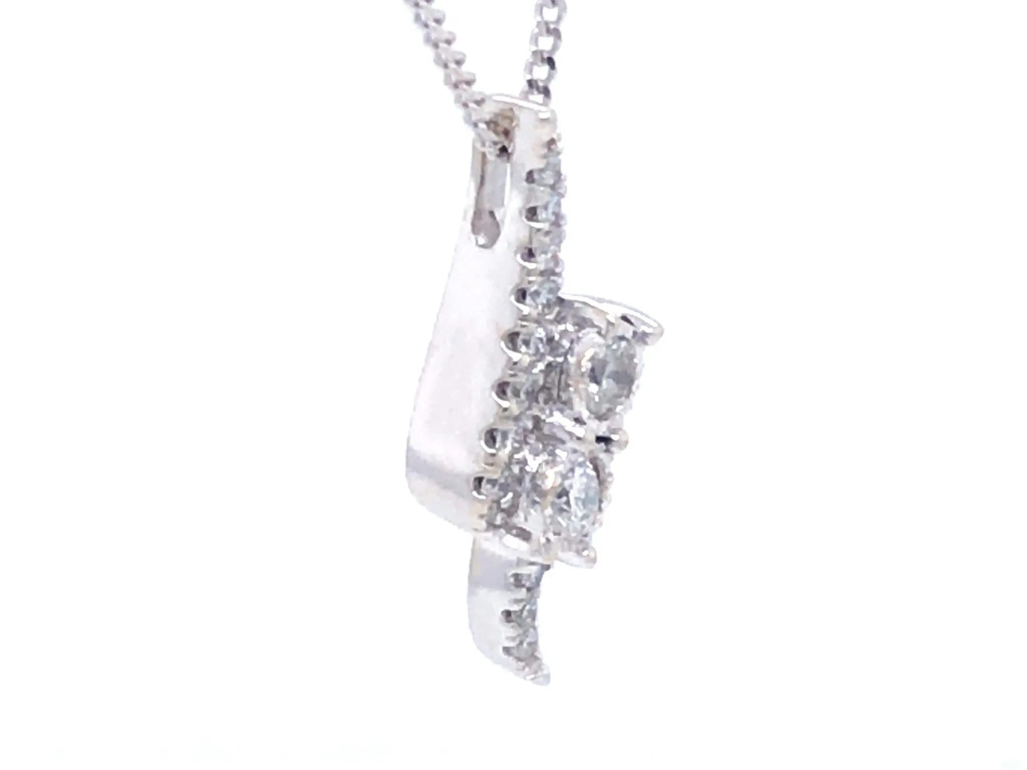 Ever Us Two-Stone Diamond Pendant in 14k White Gold