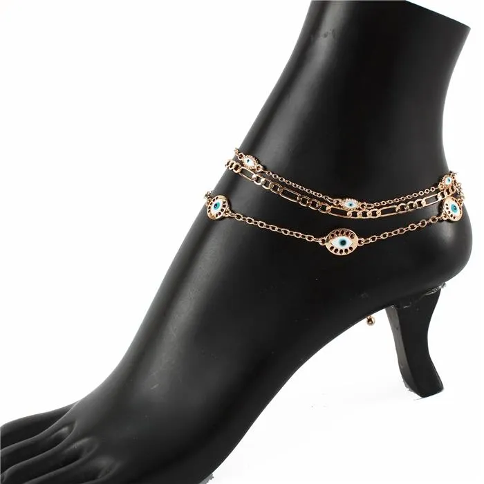 Evil Eye Multy Layered Anklet