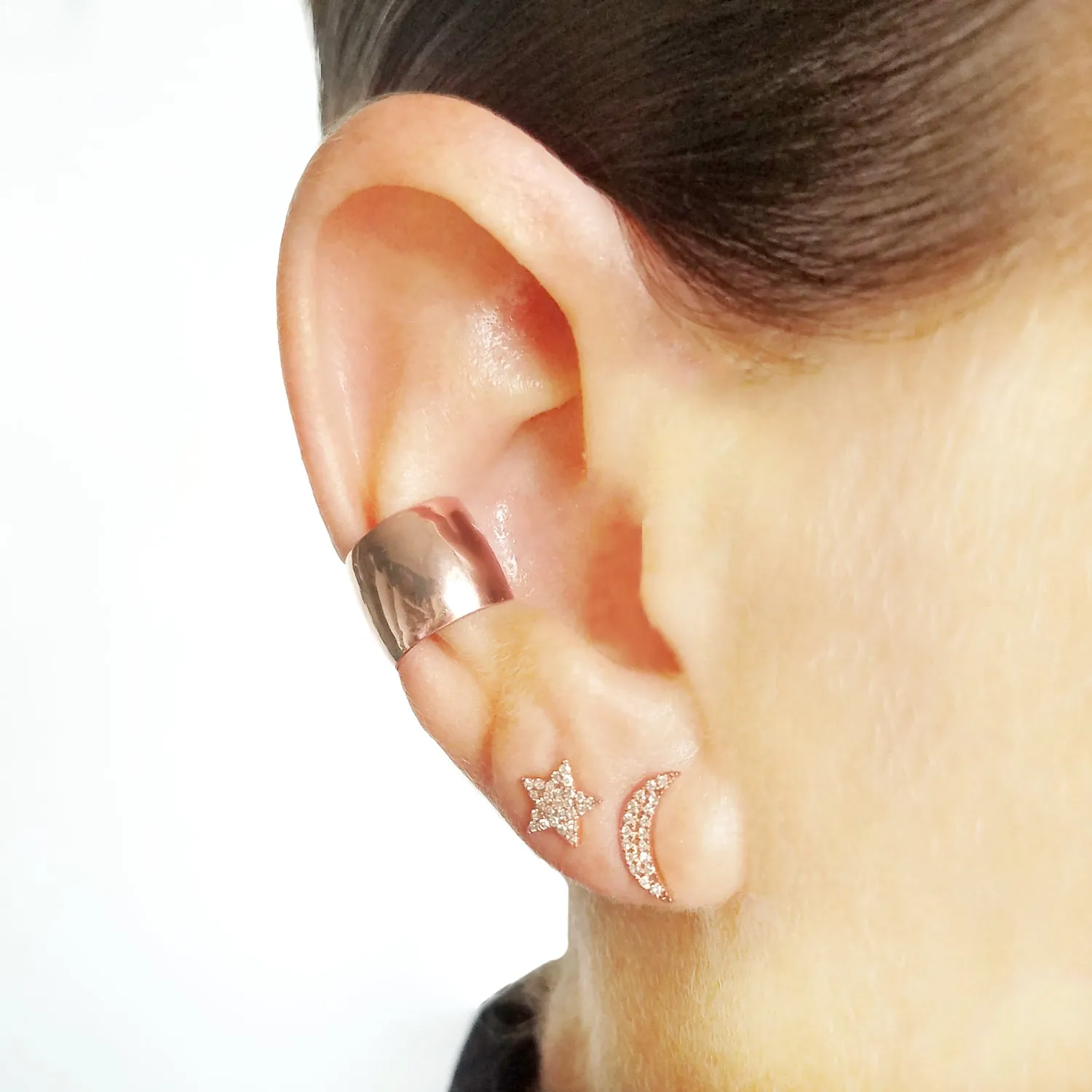 Extra Wide Solid Gold Ear Cuff