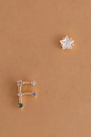 F Constellation Earrings