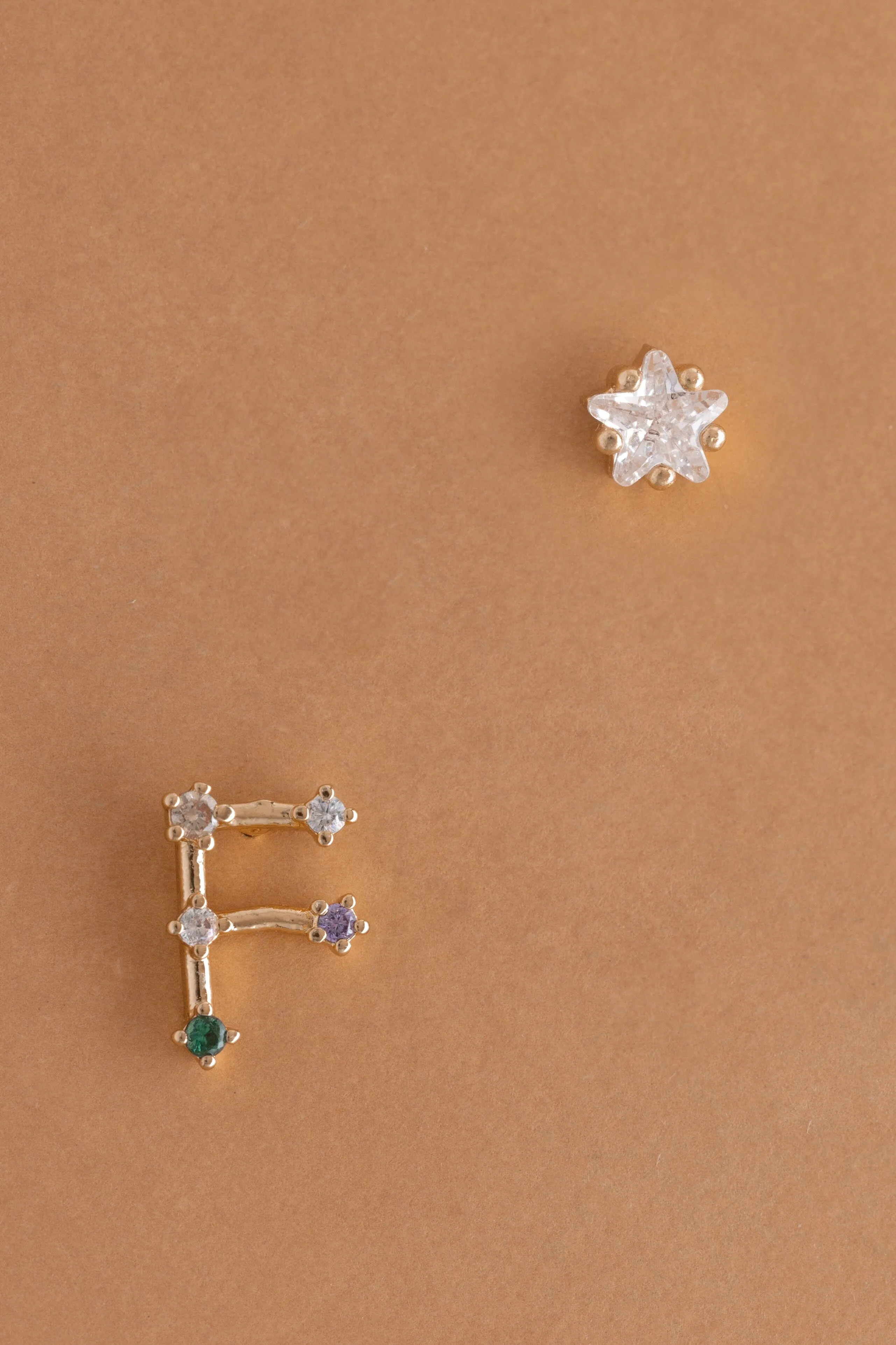 F Constellation Earrings
