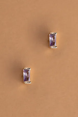February Amethyst Stud Earrings