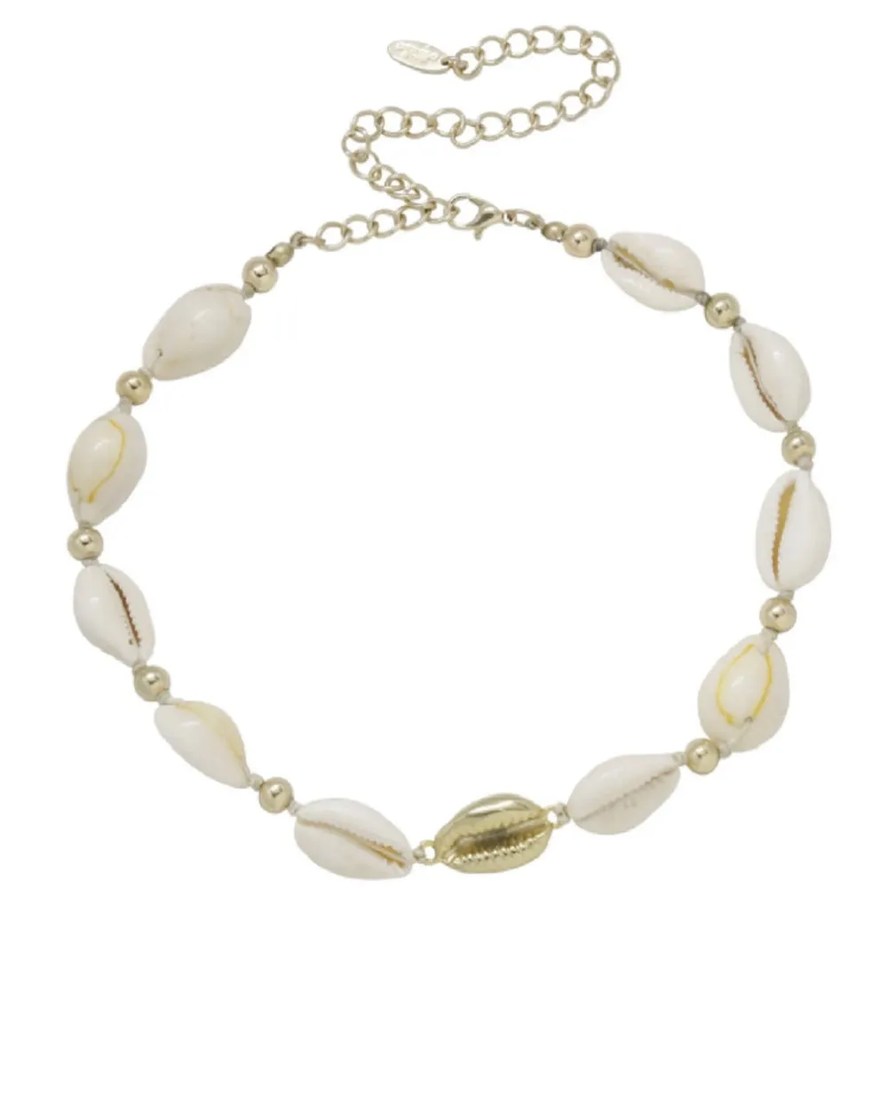 FINAL SALE Ettika Out to Sea Cowrie Shell & 18kt Gold Plated Necklace