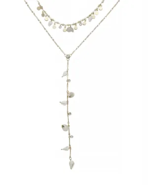 FINAL SALE Ettika The Deep End Shell Layered Necklace Set