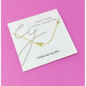 Finest Shine Initial Sterling Silver Necklace