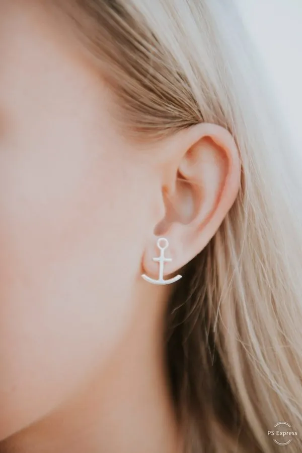 Fjellsmykke - Anchor Silver Earrings