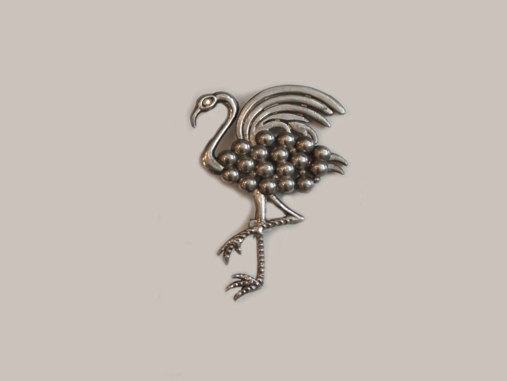 Flamingo Amigo Vintage Brooch