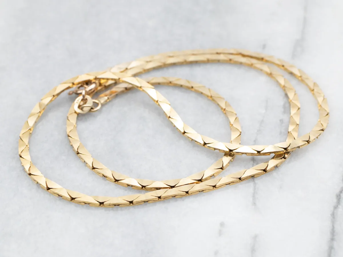 Flat Cobra Chain with Spring Ring Clasp