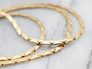Flat Cobra Chain with Spring Ring Clasp