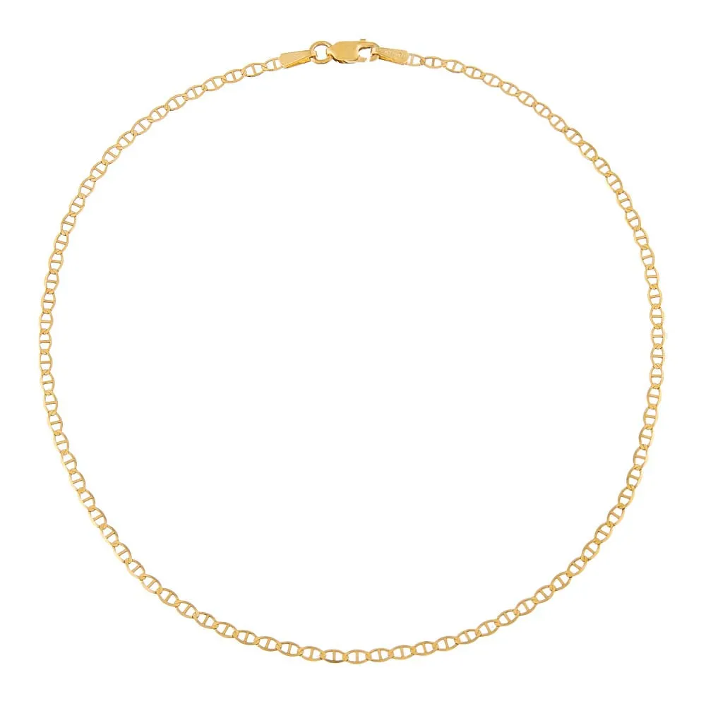 Flat Gucci Chain Anklet 14K