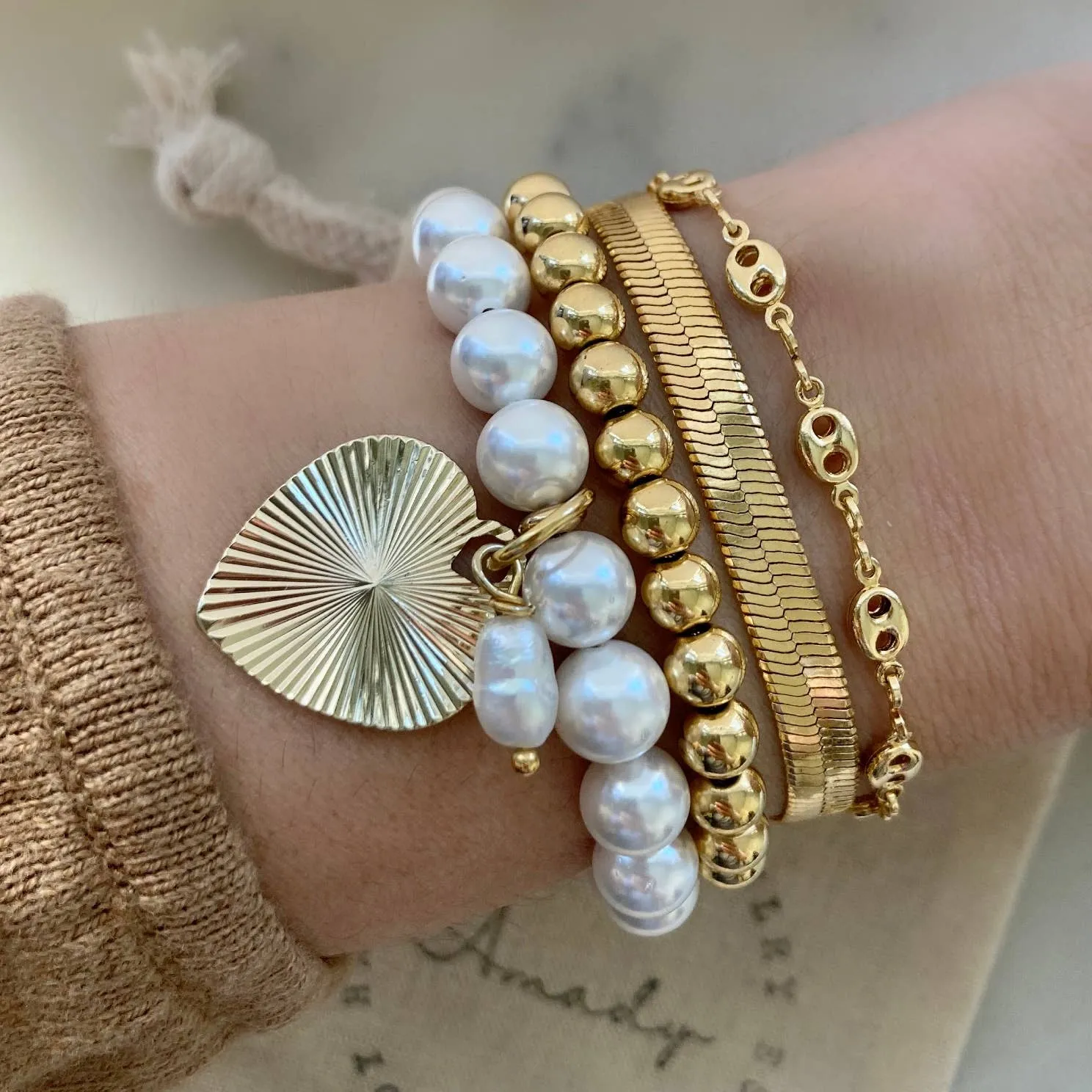 Flat Snake Chain Herringbone Bracelet