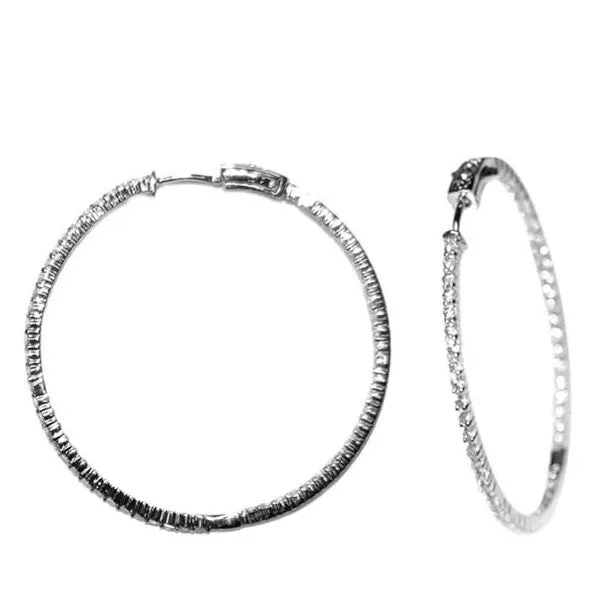 Floy CZ Inside Out Hoop Earrings | 53mm
